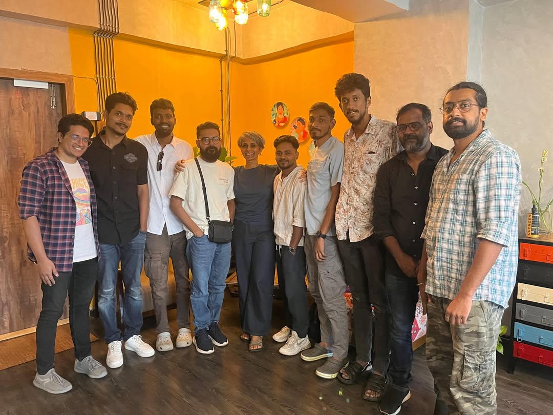 2019 batch editing students with Bollywood editor Geetha Singh at her studio "Turtle on a Hammock Films", Mumbai